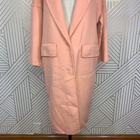 Zara Double Breasted Oversized Coat in Tangerine Blogger Fav Size US Small - Picture 7 of 12